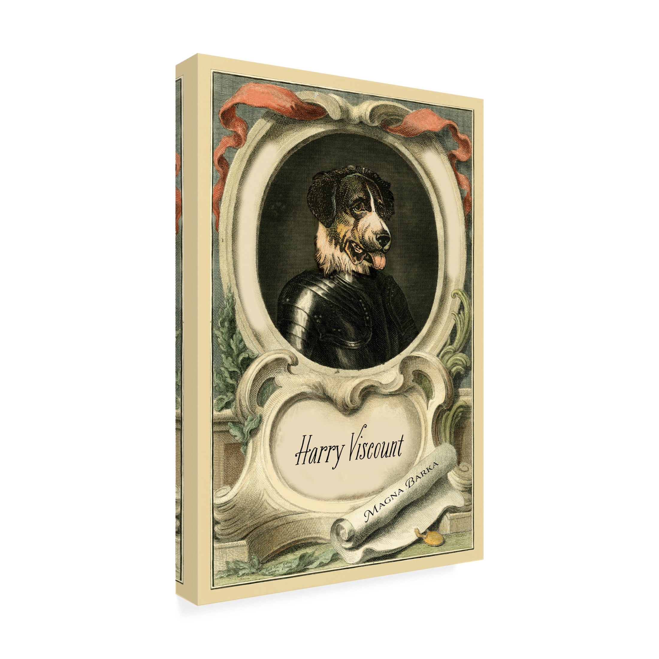 Canvas Wall Art - Alicia Longley 'Royal Dog Portrait III' Wall Art for Living Room, Bedroom, or Office Décor by Trademark Fine Art - 16 x 24 Inches