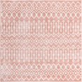 thumbnail image 1 of Unique Loom Bohemian Trellis Tribal Area Rug 6' x 6' Square Pink/Ivory, 1 of 1