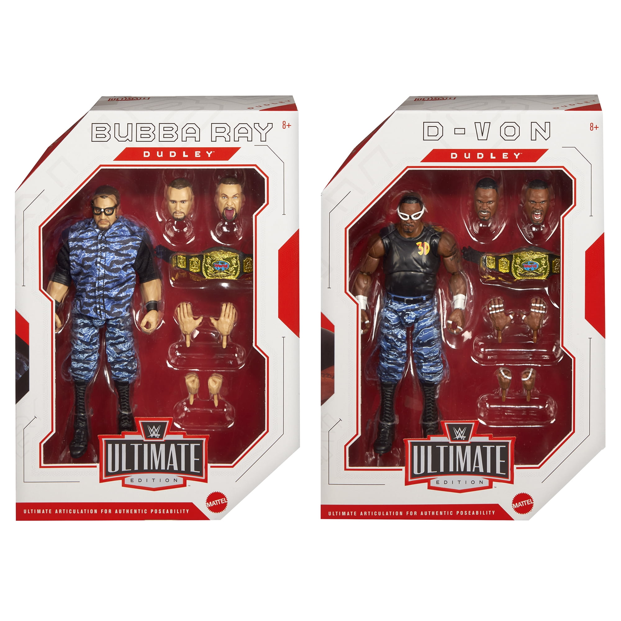 Dudley Boyz (Blue Camo) - WWE Ultimate Edition 2-Pack Ringside Exclusive Mattel WWE Toy Wrestling Action Figures