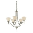 thumbnail image 3 of Transitional Style Chandelier - Satin Nickel Finish, 3 of 8