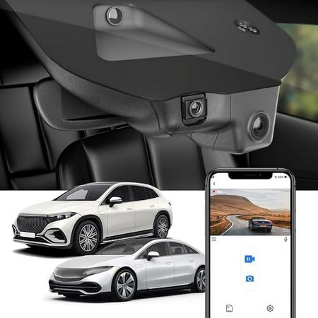 Fitcamx 4K Dash Cam Suitable for Mercedes-Benz EQS 450 580 4MATIC 2023-2025 Sedan SUV (HD2-6372), 64GB Card