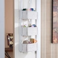 thumbnail image 3 of Southern Enterprises 38.25" White Contemporary Over the Door 3-Tier Basket Storage, 3 of 4