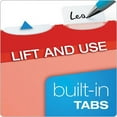 thumbnail image 2 of 1PACK Pendaflex Ready-Tab Reinforced Hanging File Folders, 1/5 Tab, Letter, Red, 25/Box, 2 of 3