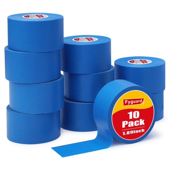 Cinta adhesiva para pintores Fyguard, azul, 48 mm x 50 m, uso general, 10 rollos