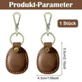 thumbnail image 2 of Secure Airtag Holder, Genuine Leather Keychain for Maximum Durability and Elegance, Handcrafted Full Coverage Protective Case Cover, Anti-Loss Structure Ensures Safe Tracking, 4PCS, 2 of 8