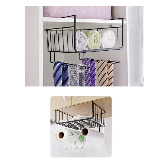 unbranded  under Shelf Rack Pantry Shelves Storage Basket Shelving Black