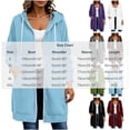 thumbnail image 3 of Hurxie Women Casual Zip up Fleece Hoodies Tunic Sweatshirt Long Jacket Oversized Hoodie with Pockets Full Zipper Hooded for Fall Winter, 3 of 6