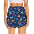 thumbnail image 2 of Lsque Dinosaurs Adventure Printed Women's Running Shorts with Liner Pockets,Elastic Quick Dry Workout Athletic Gym Yoga Shorts,Womens High Waist Shorts-X-Large, 2 of 9