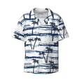 thumbnail image 6 of Kdxio Men's Hawaiian Shirt for Men Short Sleeve Shirt Retro Coconut Tree Summer Casual Holiday Beach Button Down T-Shirts, 6 of 7