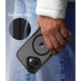 thumbnail image 7 of for iPhone 16 Case, Compatible with MagSafe, Translucent Matte Shockproof Anti-Slip Anti-Fingerprint Pocket-Friendly Phone Case Cover - Black, 7 of 7