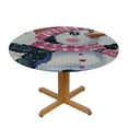 thumbnail image 3 of Orinice Penguin Snowman Hat Scarf Round Table Cover Stain Resistant Washable Indoor Outdoor Tablecloth Kitchen Dining Wedding Parties 100% Polyester Fiber 38-42, 3 of 8