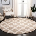 thumbnail image 3 of SAFAVIEH Dallas Jerrie Geometric Shag Area Rug, Beige/Ivory, 8'6" x 12', 3 of 11