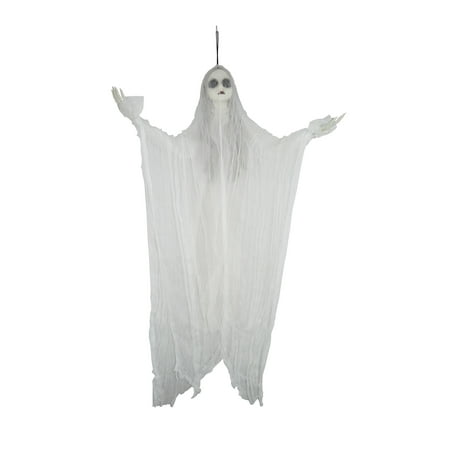 Black-Eyed White Ghost Hanging Prop Halloween Decoration