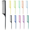 thumbnail image 4 of huanledash Rat Tail Comb Wide Tooth Non-slip Comfortable Grip Massage Scalp Anti Static Hairdressing Comb Point-tail Highlight Comb Hair Salon Accessories, 4 of 7