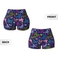 thumbnail image 6 of Yiaed Colorful Butterflies Print Women's Athletic Shorts Running Shorts Sporty Short High Waisted Elastic Workout Shorts for Yoga Gym Running & Sports -Small, 6 of 8