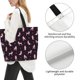 thumbnail image 3 of Balery Poodle Dog Bolsa Tote Estilo Estético con Cremalleras, Bolsa de Hombro, Bolsa de Compras Grande y Plegable, 3 of 8