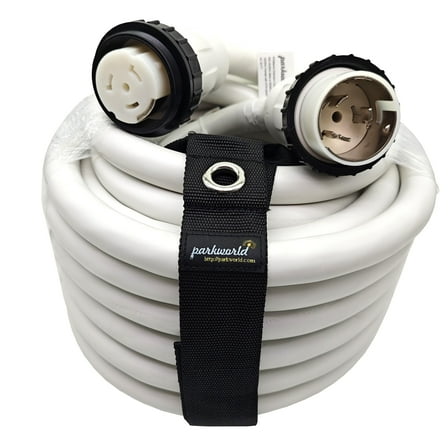 Parkworld 60950W Marine Shore Power Extension Cord 50 AMP SS2-50P to SS2-50R, Marine Shore Power Cord SS2-50 male to female 50A 125V/250V (50FT)