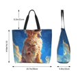 thumbnail image 5 of Yiaed Starry Sky Cloud Dog Print Handbag for Women Tote Purse Shoulder Bag Large Fashion Hobo Purse Handbag Shopping Tote, 5 of 5