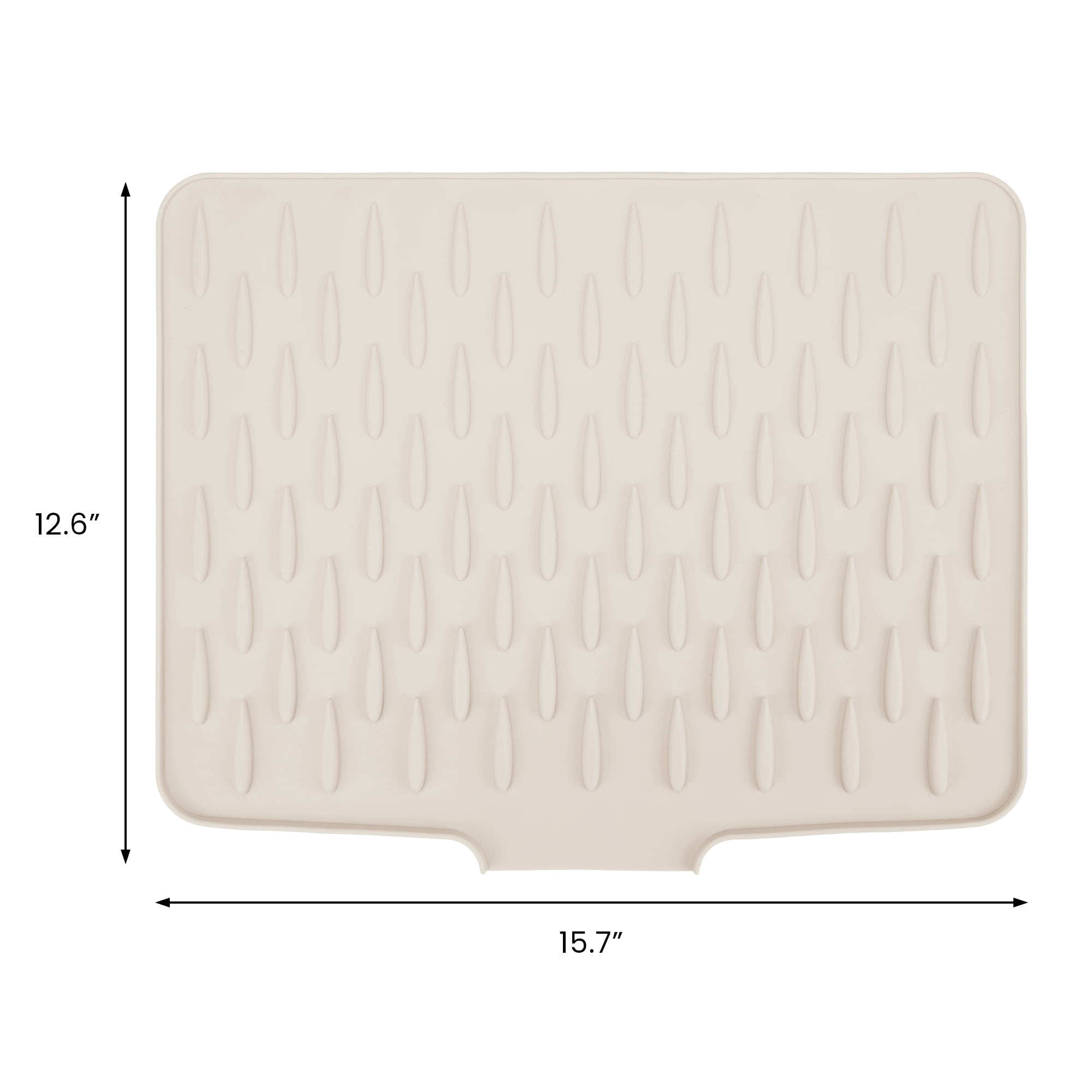 Unique Bargains Multi-Functional Dish Drying Mat for Kitchen Beige
