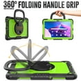 thumbnail image 3 of For Lenovo Tab M10 Plus (3rd Gen) Case 10.6 inch, 360 Rotating Shockproof Cover with Stand, Handle, Shoulder Strap (TB-X6C6/TB-X606), Lime Panel, 3 of 7