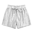 thumbnail image 3 of Pounoo Women's Shorts Drawstring Bow Satin Casual Bottoms Party Night Style Lightweight Shiny Relaxed Fit Gift, 3 of 6