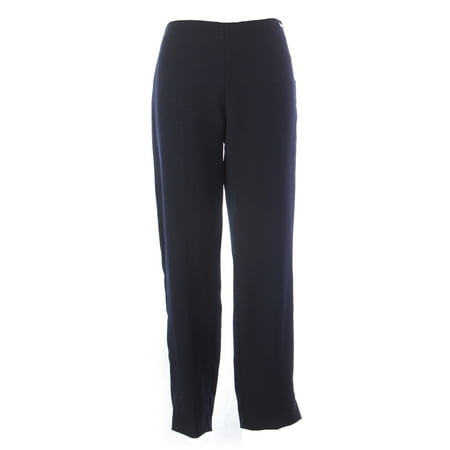Belted Textured Wool Blend - ICE ICEBERG Women's Textured Wool Blend Pants IT 42 Navy Blue