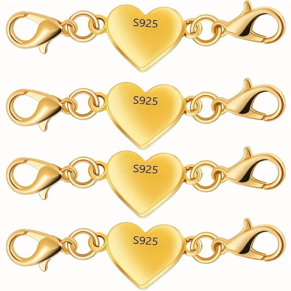Heart-Shaped Magnetic Necklace Clasps And Closures, Magnetic Clasp Converter For Jewelry Making Supplies, Chain Extender Connector For Necklace Bracelet