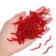 thumbnail image 2 of MasteelfCA 100pcs Creative Simulation Earthworm Fishing Lures Supple Fish Baits (Red), 2 of 8