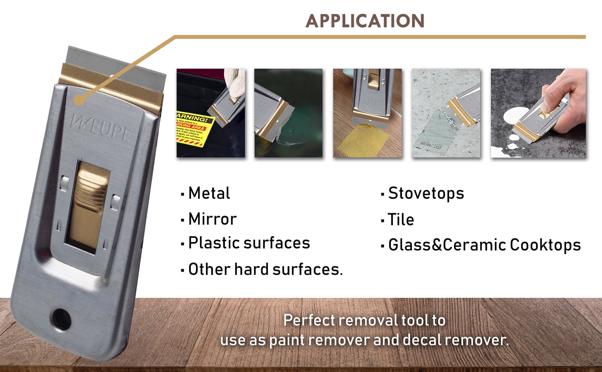 WEUPE Razor Blade Scraper Tools (Set Of 1), Window Scraper, Glass Cooktop  Scraper & Paint Scraper, Car Decal, Sticker And Glue Remover Razor Holder