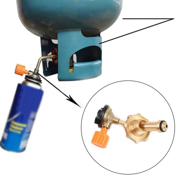 Outdoor Camping for Gas Butane Cylinder Tank Refill Connector Adapter Valve
