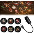thumbnail image 6 of Plug and Play HD Christmas Projector Galaxy Projector Night Light Holiday Scene Lamp for Christmas Halloween Butterfly Ocean Prayer Theme Decoration (christmas 6 scenes), 6 of 7