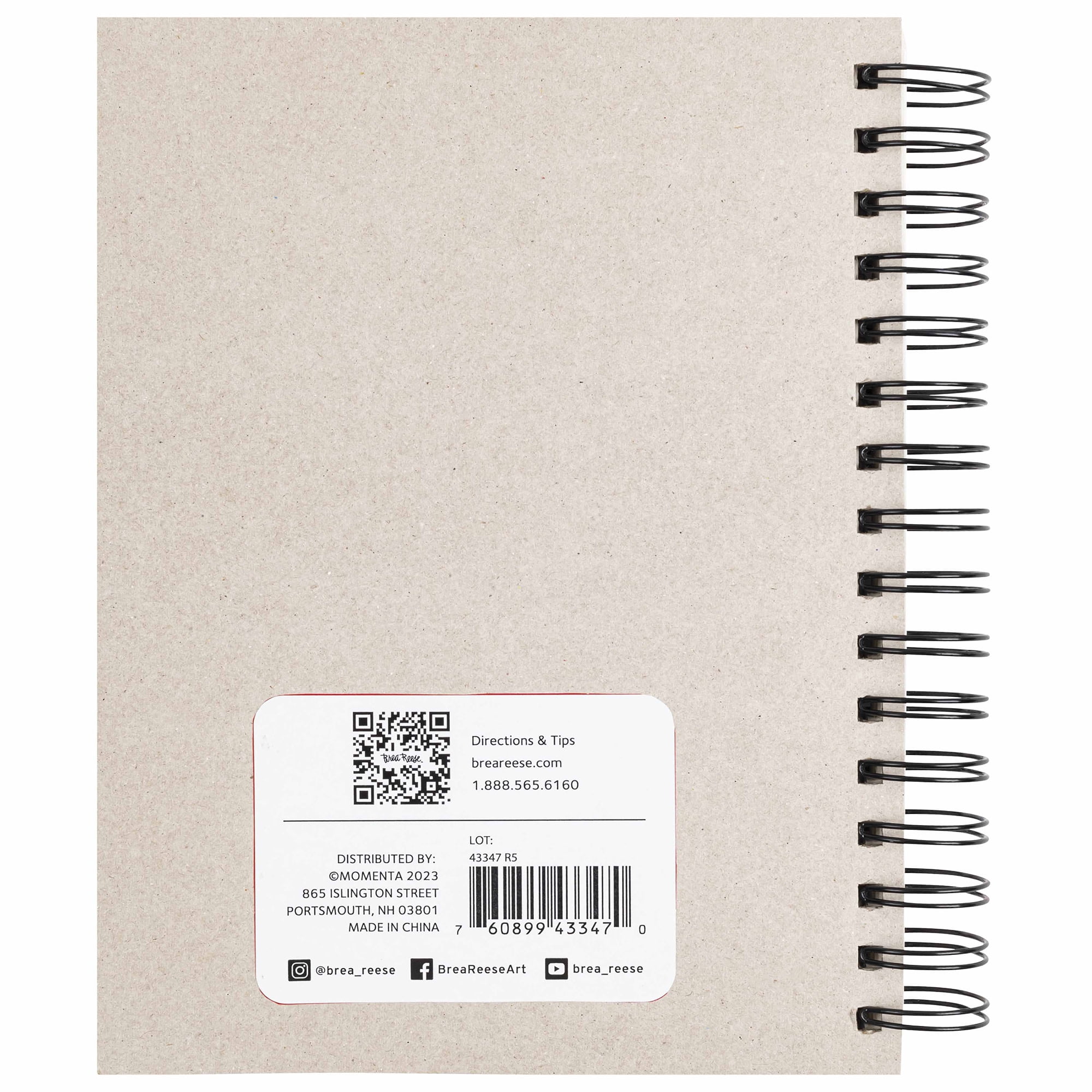Brea Reese: Sketch Paper Pad - 100 Sheets - 5.5 x 8.5", 60lb Acid-Free Paper, Smooth Surface, Spiral Binding, Easy Removal, Adult Drawing Art Supplies