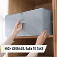 thumbnail image 3 of Washable Zippered Storage Box for Clothes, Foldable Fabric Organizer with Handles, Multi-Size Compartment for Blankets Pillows, Durable Non-Woven Material for Home Travel, 3 of 9