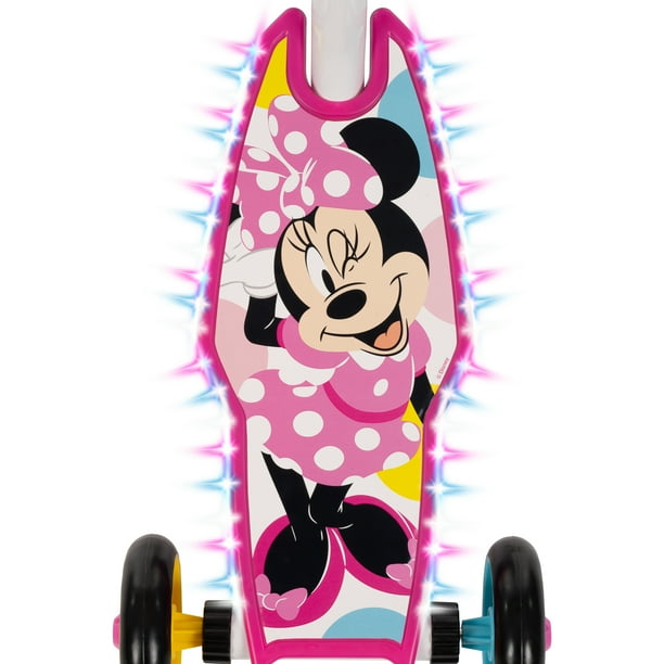 Huffy 3-Wheel Disney Minnie Preschool Scooter with LED Lights