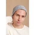 thumbnail image 3 of 100% Organic Cotton Knitted Beanie (Size: S/M | Color: Melange Blue), 3 of 5