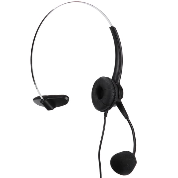 Customer Service Headset, Phone Headset Black Comfortable Plug And Play With Noise Reduction Microphone For Customer Service For Call Center