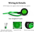 thumbnail image 4 of 10x 3/4" Round LED Clearence Light Front Rear Side Marker Indicators Light for Truck Car Bus Trailer Van Caravan Boat, Taillight Brake Stop Lamp (Green, 12V), 4 of 13