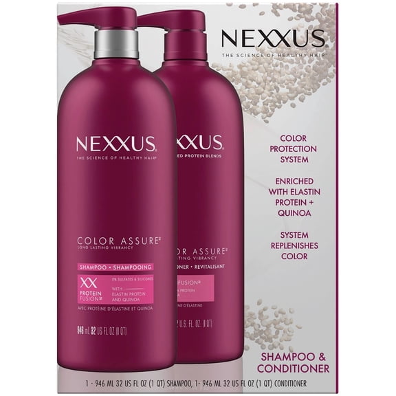 Nexxus Color Assure Shampoo and Conditioner, 32 Fluid Ounce (Pack of 2)