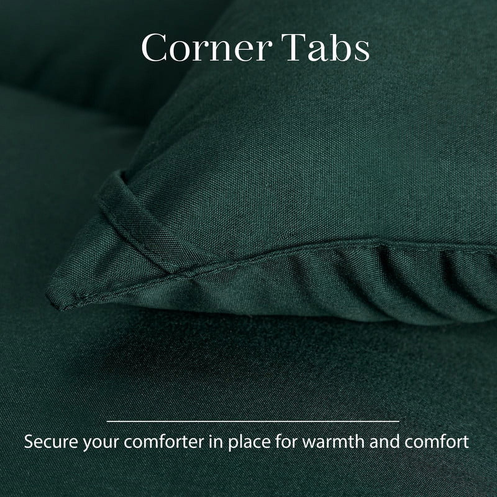 Comforter Twin Green All Season Down Alternative, Cooling Quilted Duvet Insert, Bed Comforter with Corner Tabs, Washable Hypoallergenic Reversible Quilt