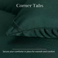 thumbnail image 4 of Comforter Queen Green All Season Down Alternative, Cooling Quilted Duvet Insert, Bed Comforter with Corner Tabs, Washable Hypoallergenic Reversible Quilt, 4 of 8