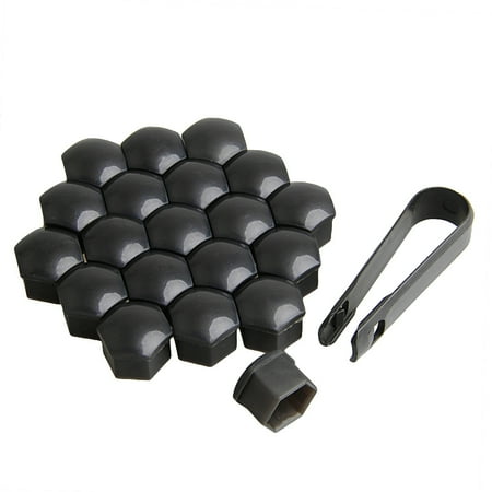 

TIERPOP 20Pcs/Set 17mm Car Wheels Plastic Nuts with Screw Cap Removal Tools