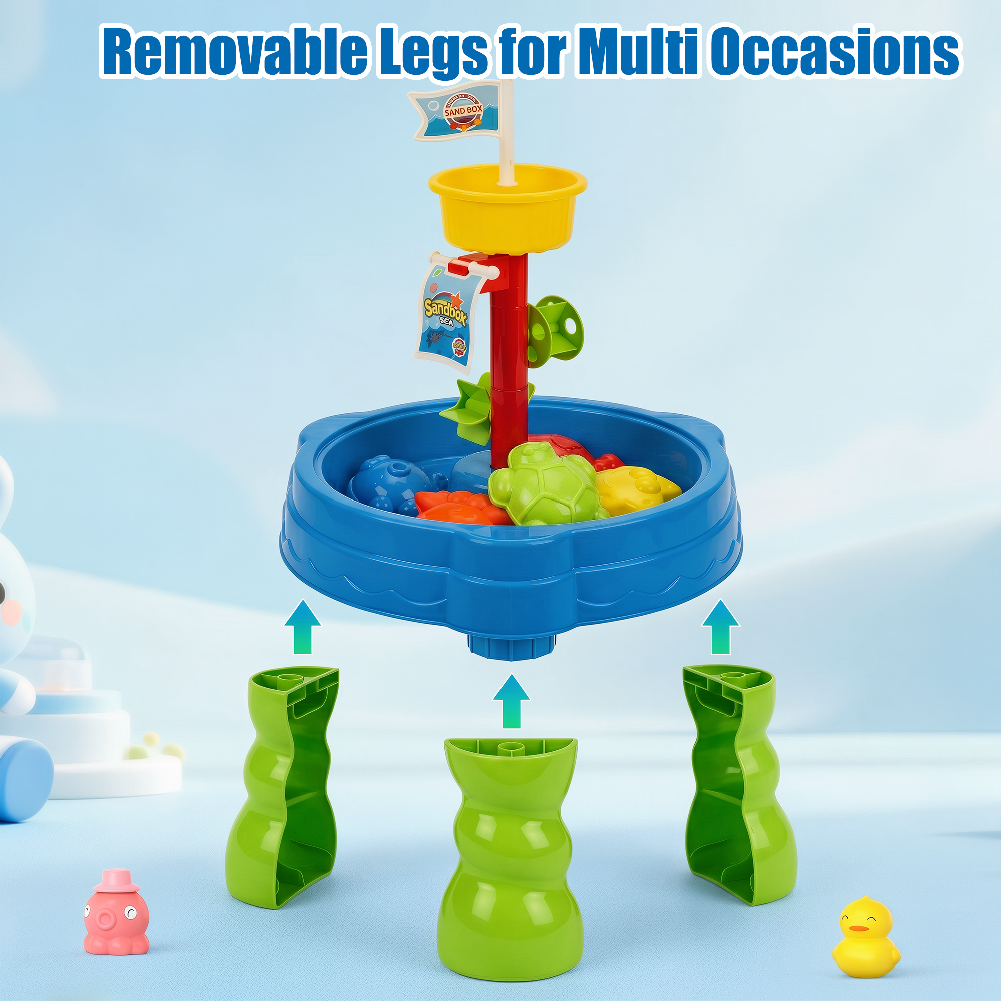 Flynow 2-in-1 Water and Sand Play Table with Accessories photo 2