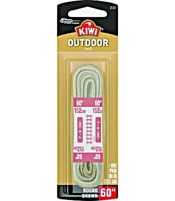 Round 54-inch KIWI Outdoor Boot Laces Brown 1 ea 