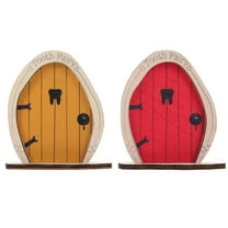FRCOLOR  2 Pcs Kit Fairy House Accessories Tooth Door Interesting Decoration Garden Tree