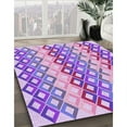 thumbnail image 2 of Ahgly Company Indoor Rectangle Patterned Dark Orchid Purple Area Rugs, 2' x 5', 2 of 6