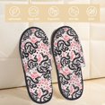 thumbnail image 2 of Bixox Men's Women's Black Snake Patterned Plush House Slippers, Memory Foam Slippers, Indoor and Outdoor Warm Plush Bedroom Shoes, Soft Flat Sole, Comfortable and Non-slip, 2 of 5