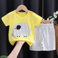 thumbnail image 1 of Conjunto de ropa para niños, camiseta para bebé (niño/niña) + Pantalones cortos, ropa de verano, chándal informal de algodón con dibujos animados para niños, conjunto de ropa para bebés Tan Jianjun unisex, 1 of 2