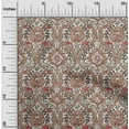 thumbnail image 2 of oneOone Polyester Spandex Brown Fabric Asian Suzani Floral Craft Projects Decor Fabric Printed By The Yard 56 Inch Wide, 2 of 4