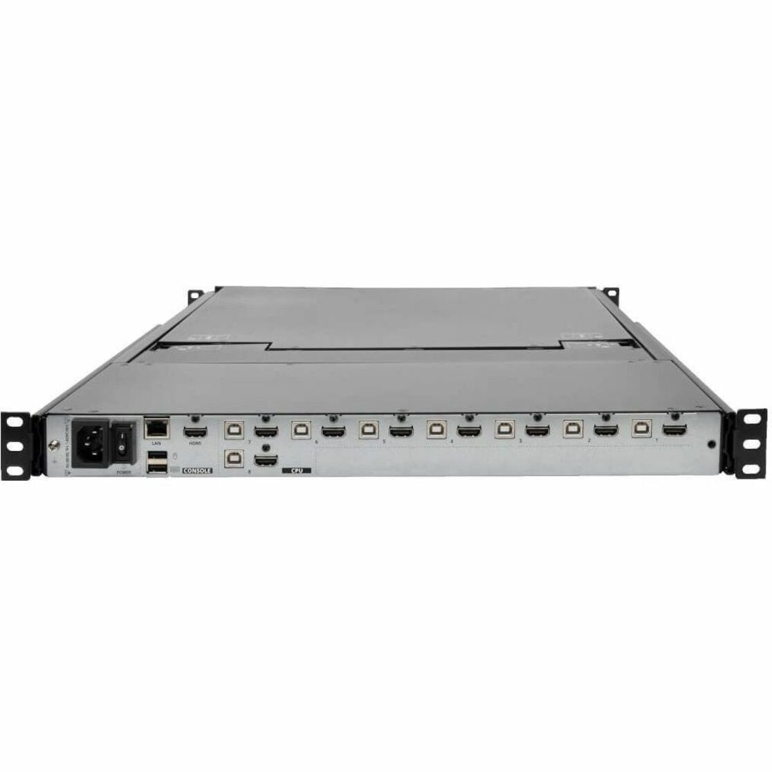 Tripp Lite by Eaton NetDirector 8-Port 1U Rack-Mount Console HDMI KVM Switch with 17 in. LCD and IP Remote Access Dual Rail - 8 Computer(s) - 17" LCD - Full HD - 1920 x 1080 - 1 x Network (RJ-45) -...