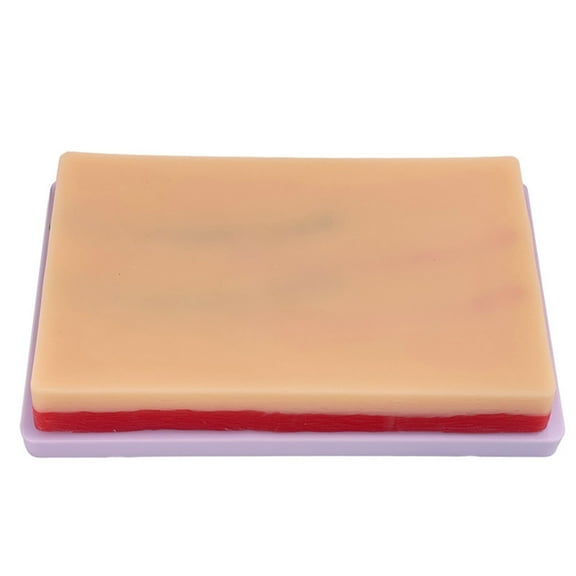 Injection Training Pad Silicone Human Skin Model, Repeatable Training Injections Suture Model, 4 Veins and 3 Skin Layers